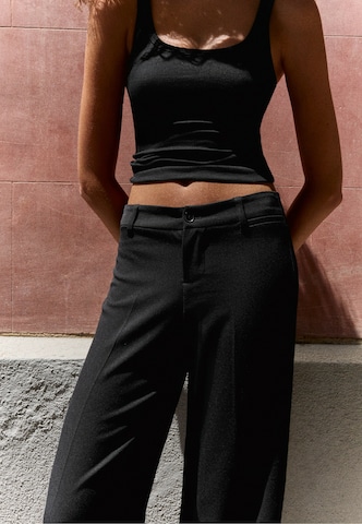 Bershka Wide leg Pants in Black