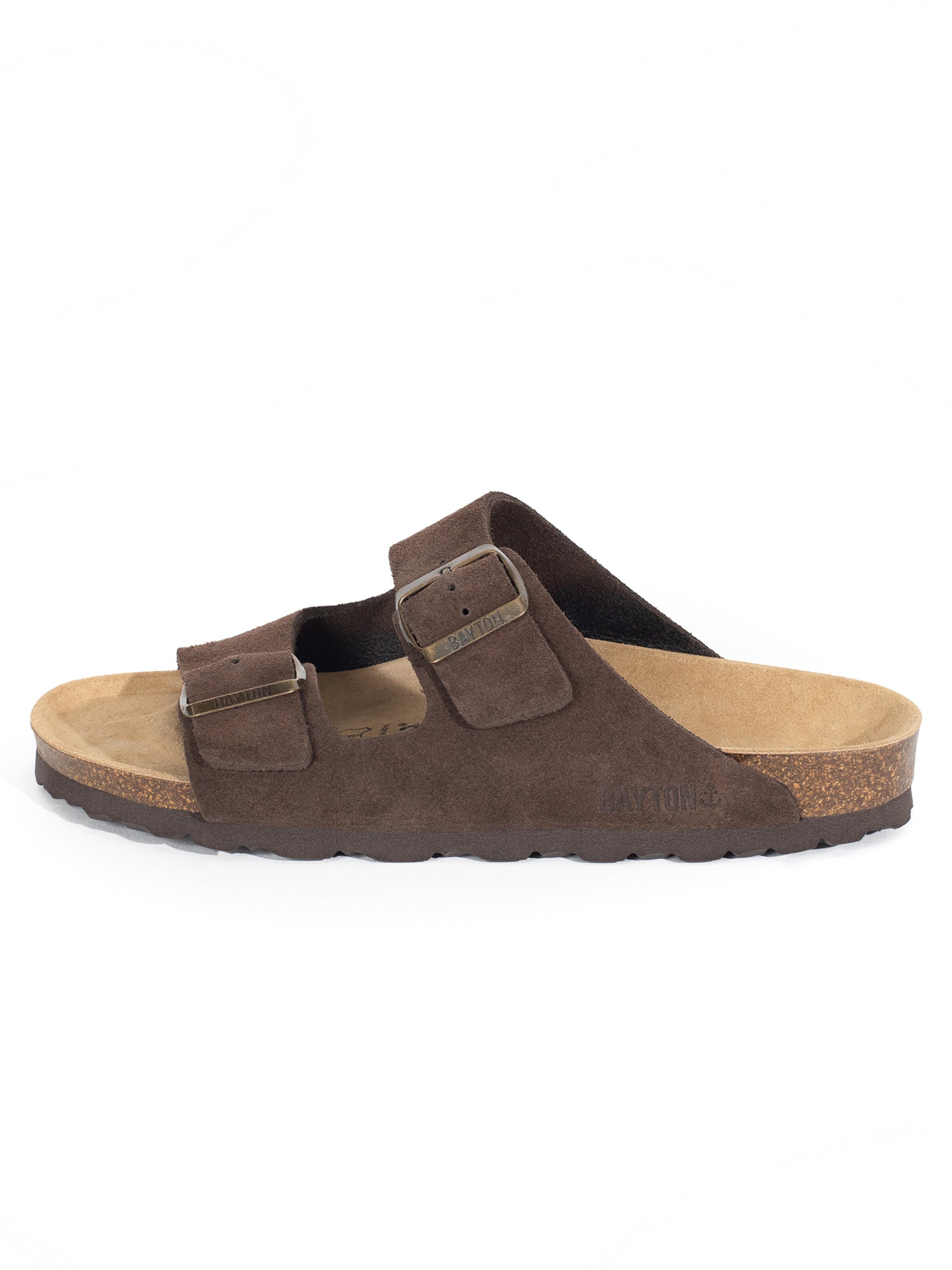 Bayton Pantoletter 'Atlas' i brun: forside