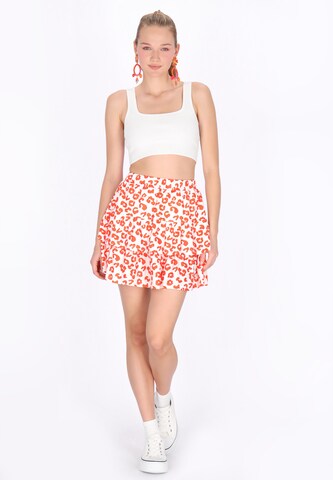 MYMO - Falda en naranja
