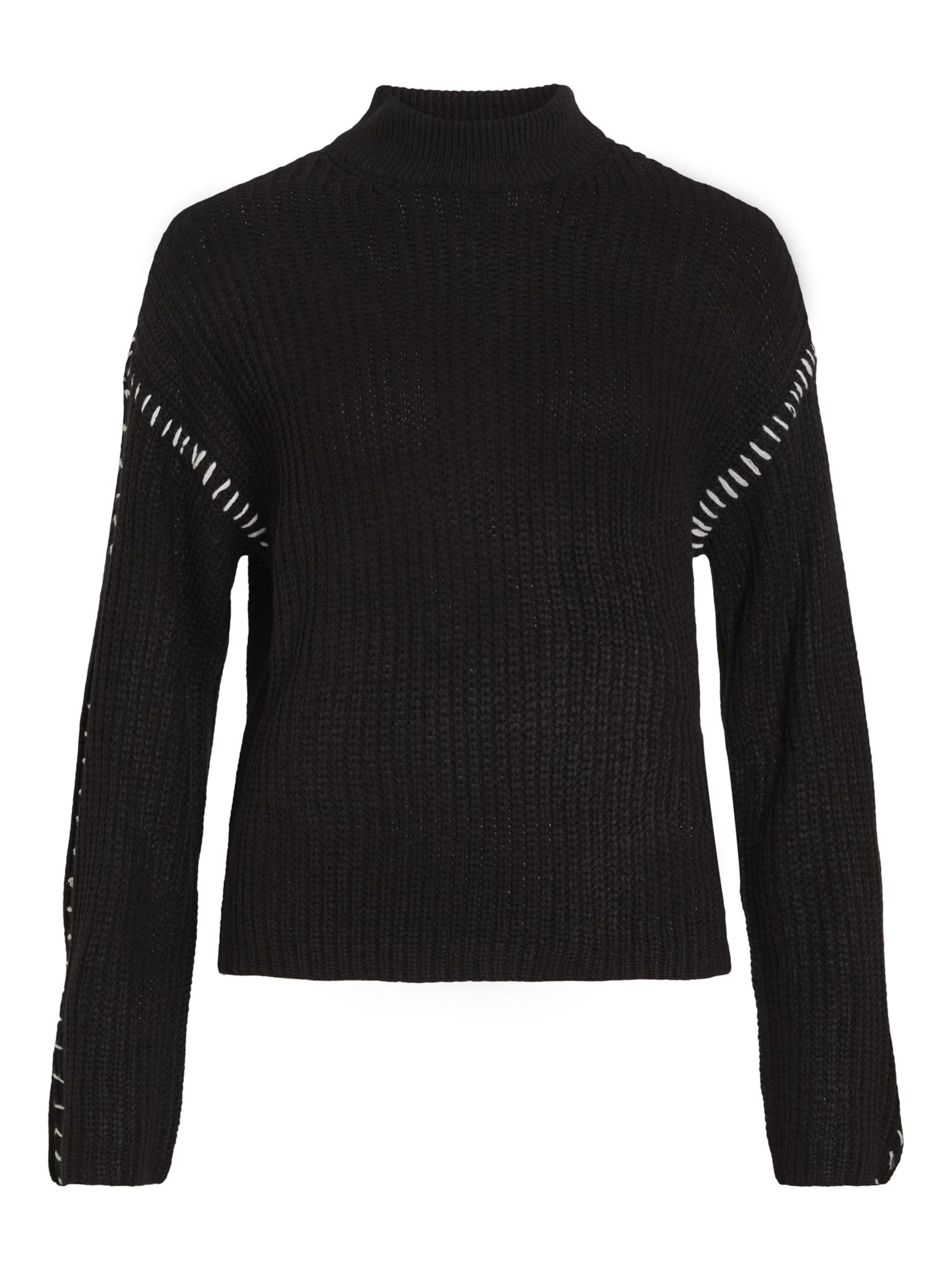 VILA Πουλόβερ 'Sigga' σε μαύρο: μπροστά