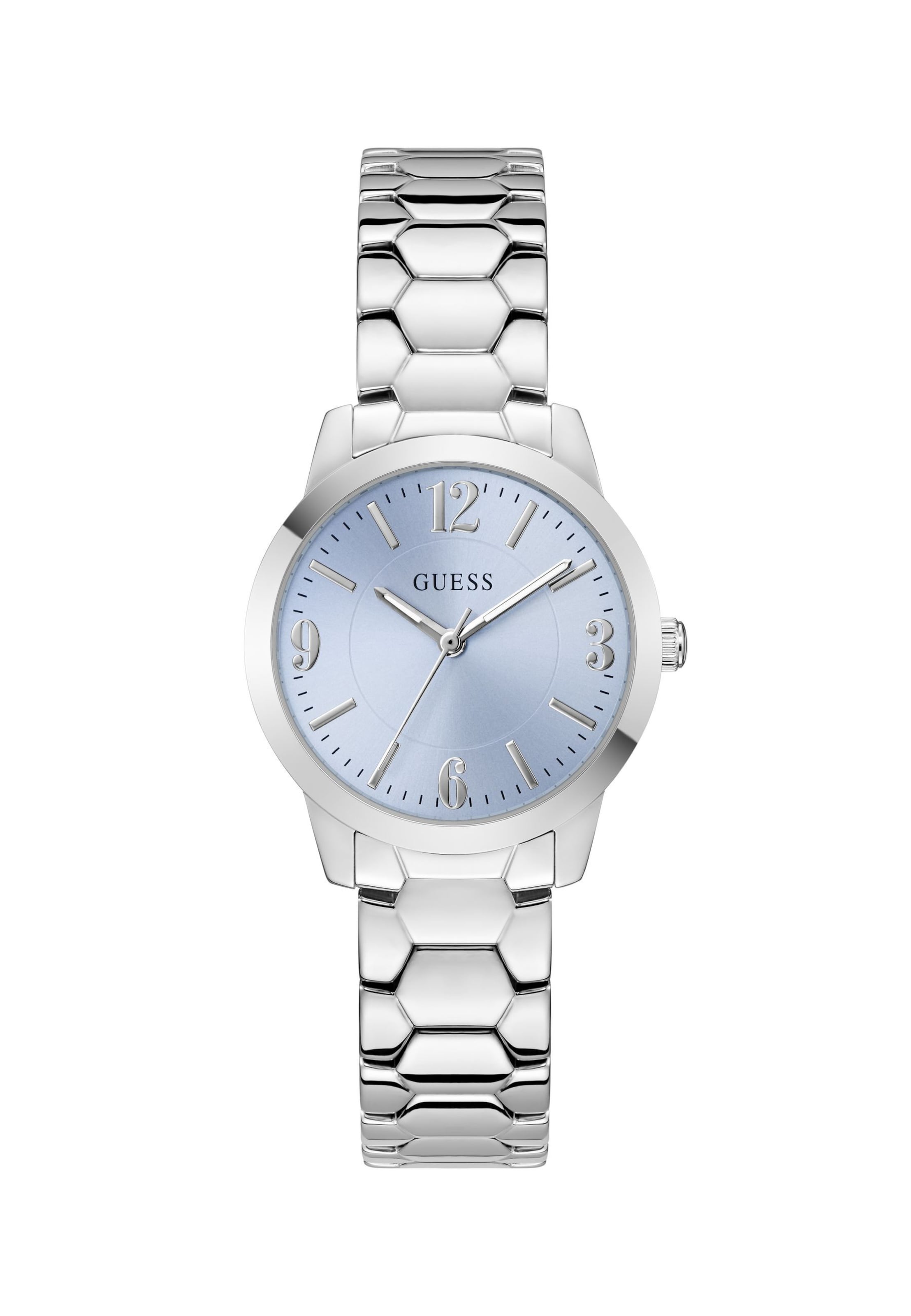 GUESS Analogt ur 'WINNI' i sølv: forside