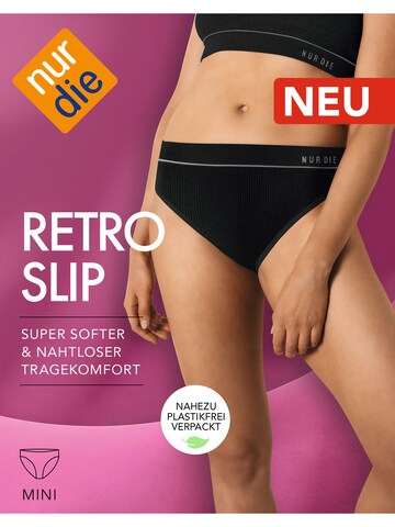 Nur Die - Braga 'Retro Slip' en negro: frente