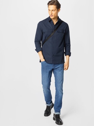 BOSS Black Regular fit Button Up Shirt 'Niceto' in Blue