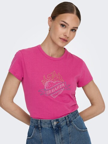 ONLY T-shirt 'Clara' i rosa