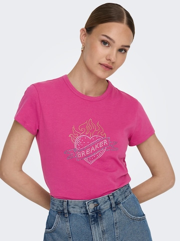 ONLY Μπλουζάκι 'Clara' σε ροζ