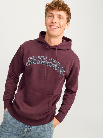 JACK & JONES - Sweatshirt 'JJECaleb' em vermelho