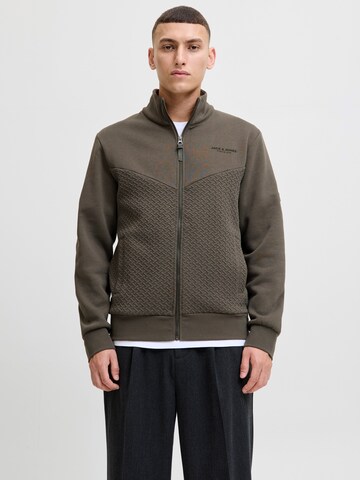 JACK & JONES Sweat jacket 'JPRBLUFRANKIE' in Green: front