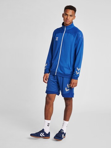 Hummel Athletic Zip-Up Hoodie 'Lead' in Blue