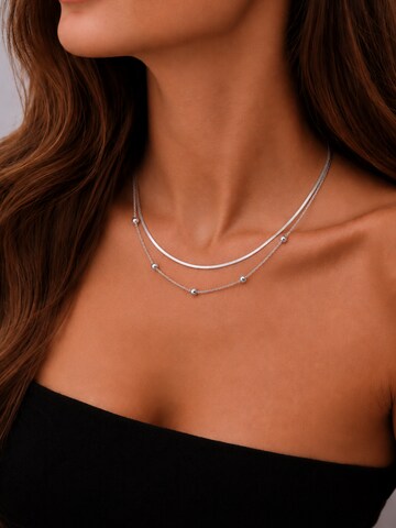 Pure Schmuck Necklace 'Duo' in Silver: front