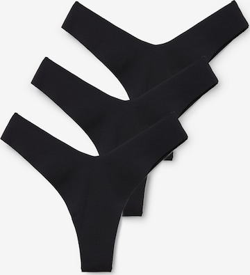 Tezenis Thong in Black: front