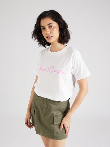 Nasty Gal - Camiseta 'Alien Superstar' en blanco: frente