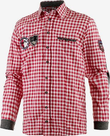 Almgwand Regular fit Button Up Shirt in Red: front