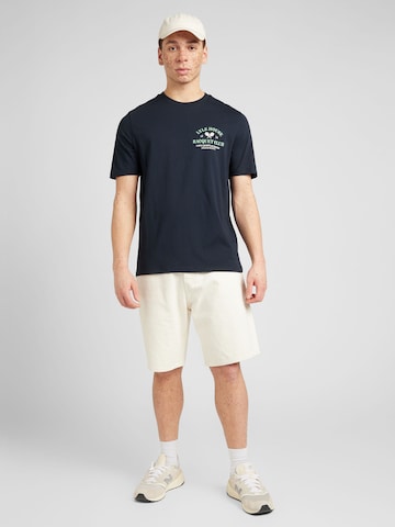 Lyle & Scott T-Shirt 'Racquet Club' in Blau