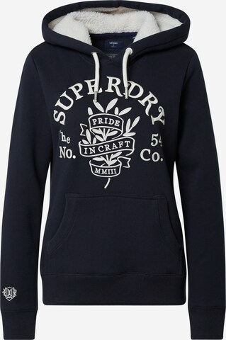 Superdry Sweatshirt 'Pride In Craft' in Blauw: voorkant