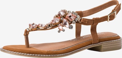 MARCO TOZZI by GUIDO MARIA KRETSCHMER Tongs en cognac / mélange de couleurs, Vue avec produit