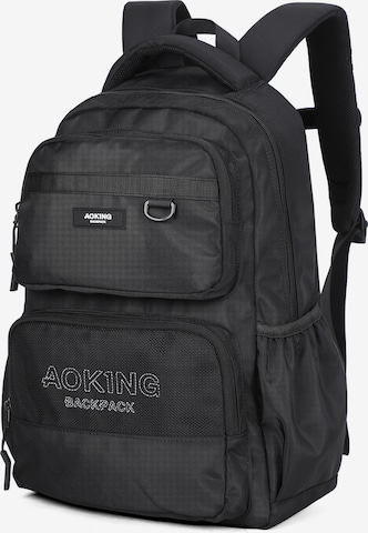 Aoking Rucksack in Schwarz: Vorderseite
