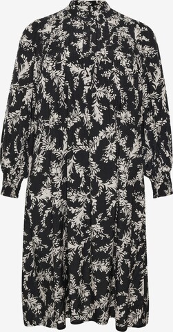 KAFFE CURVE Платье-рубашка 'Emina' в Черный: спереди