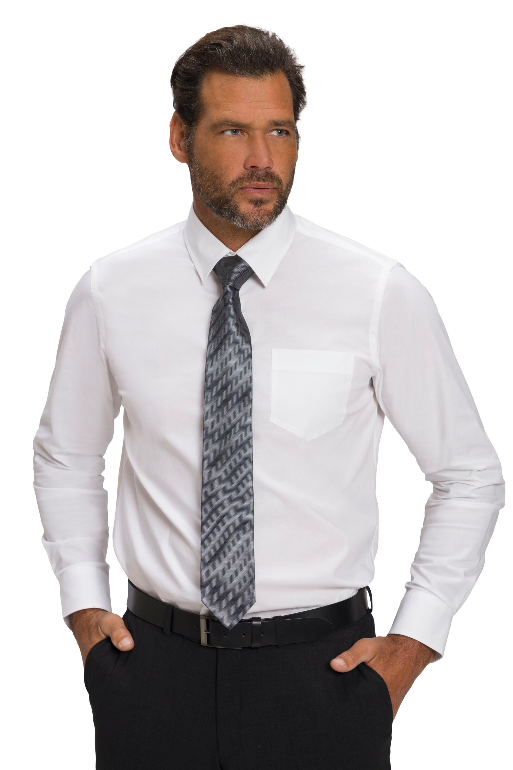 JP1880 Regular fit Button Up Shirt in White: front