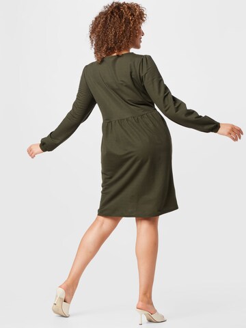 ABOUT YOU Curvy Shirt Dress 'Elva' in Green