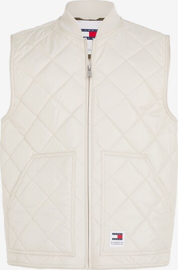 Tommy Jeans Gilet 'Diamond' en beige / marine / rouge / blanc, Vue avec produit