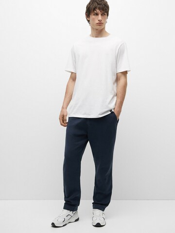 Pull&Bear Štandardný strih Chino nohavice - Modrá