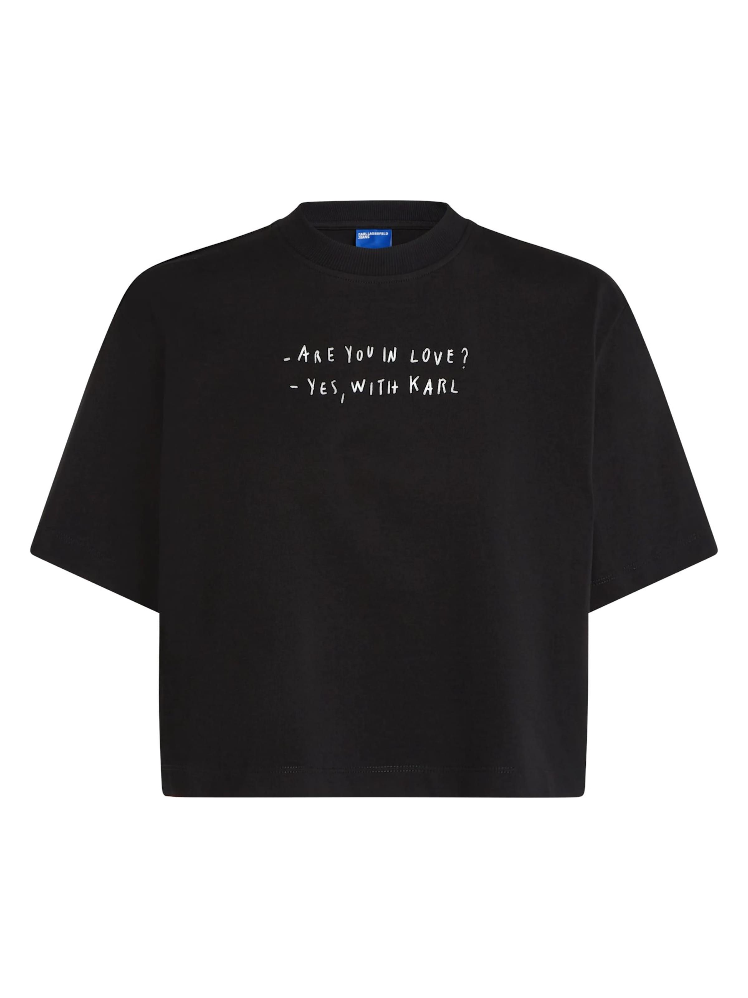 Tricou 'KLJ X Pietro Terzini' de la KARL LAGERFELD JEANS pe negru: față
