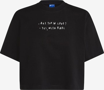 juoda KARL LAGERFELD JEANS Marškinėliai 'KLJ X Pietro Terzini': priekis