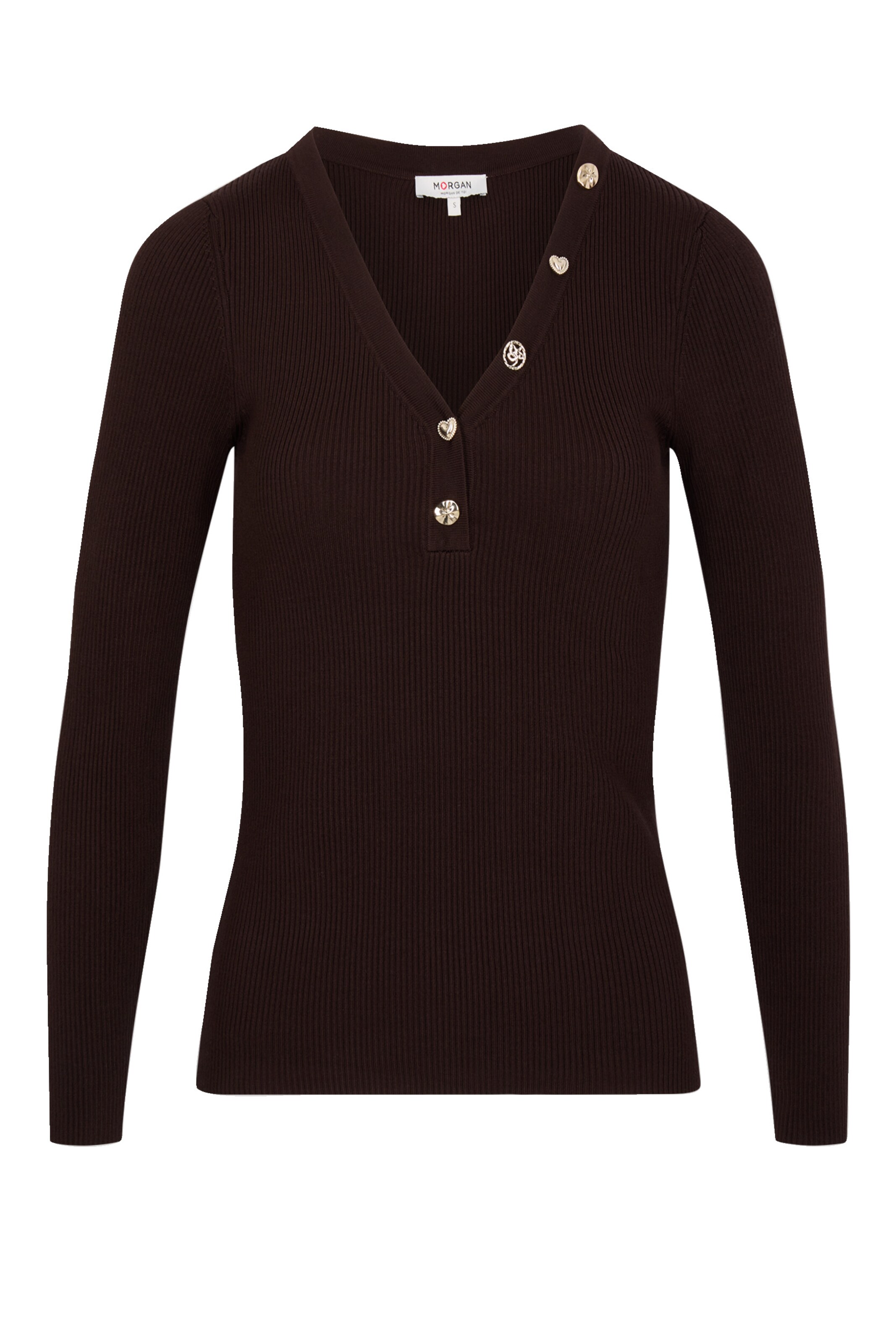 Morgan Pullover 'MBIZ' in Braun: Vorderseite