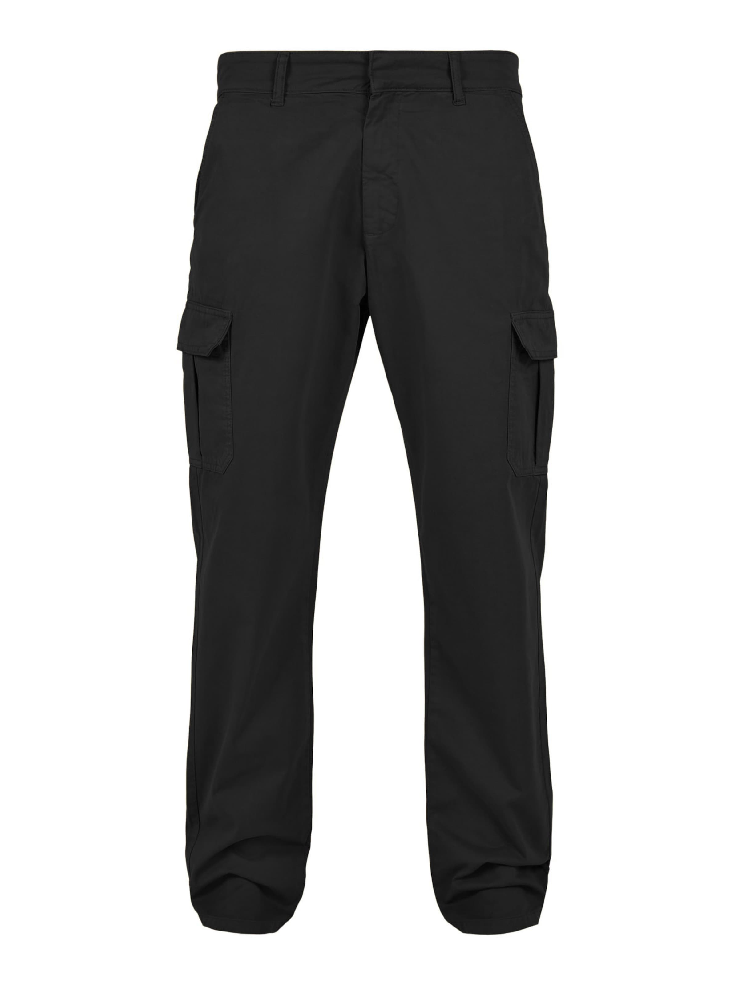 Urban Classics Cargohose in Schwarz: Vorderseite