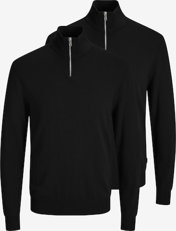 JACK & JONES Pullover 'Emil Knit' in Schwarz: Vorderseite