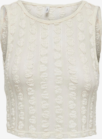 ONLY Gebreide top in Beige: voorkant