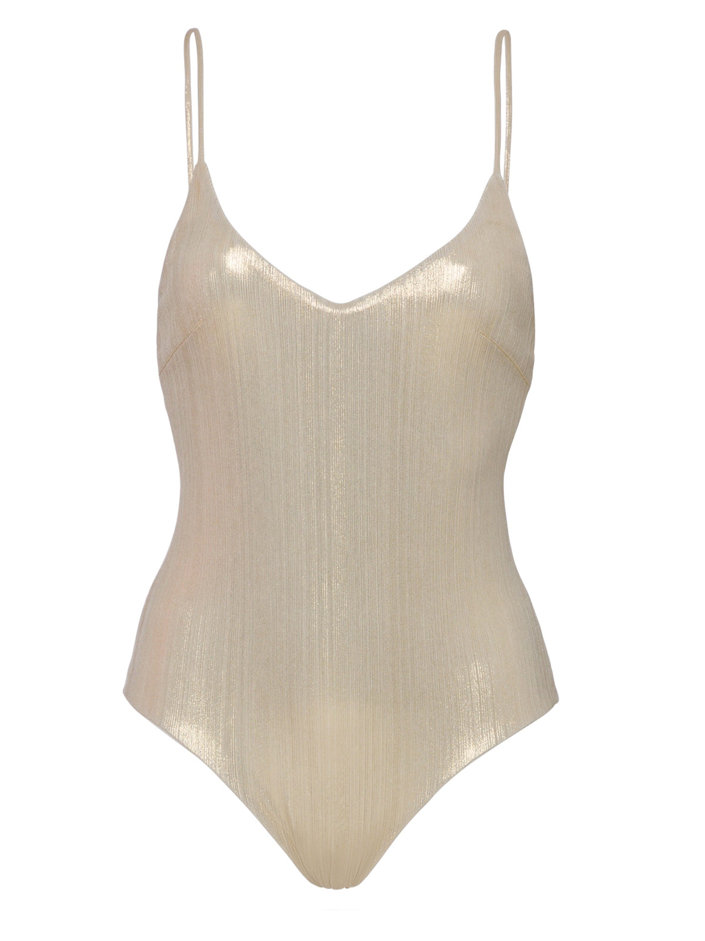 Classico Costume intero 'Sandy' di Anse Victorin in oro: frontale