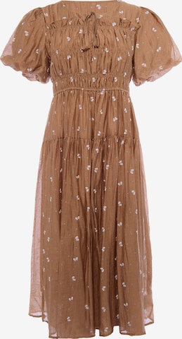IZIA - Vestido en marrón: frente
