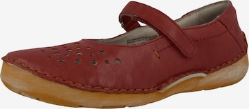 JOSEF SEIBEL Ballet Flats with Strap 'Fergey 77' in Red: front