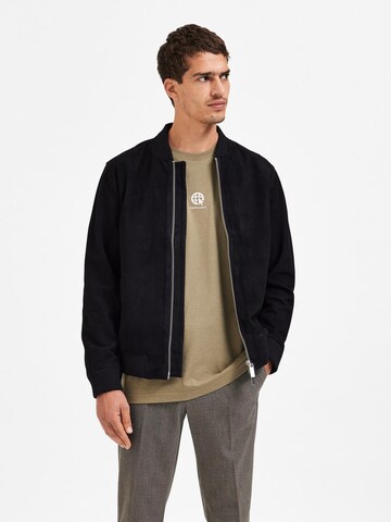 SELECTED HOMME Between-season jacket in Black: front