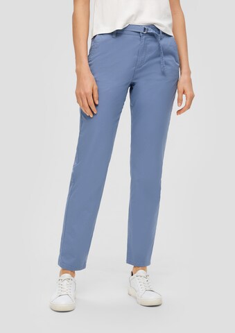 Tapered Pantaloni eleganți de la s.Oliver pe albastru: față