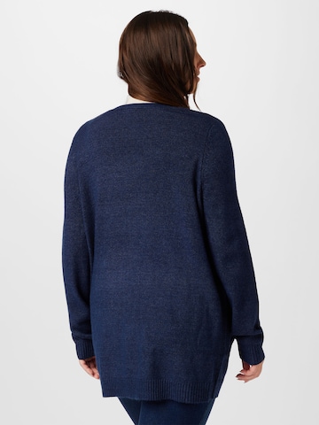 ONLY Carmakoma Knit Cardigan 'ESLY' in Blue