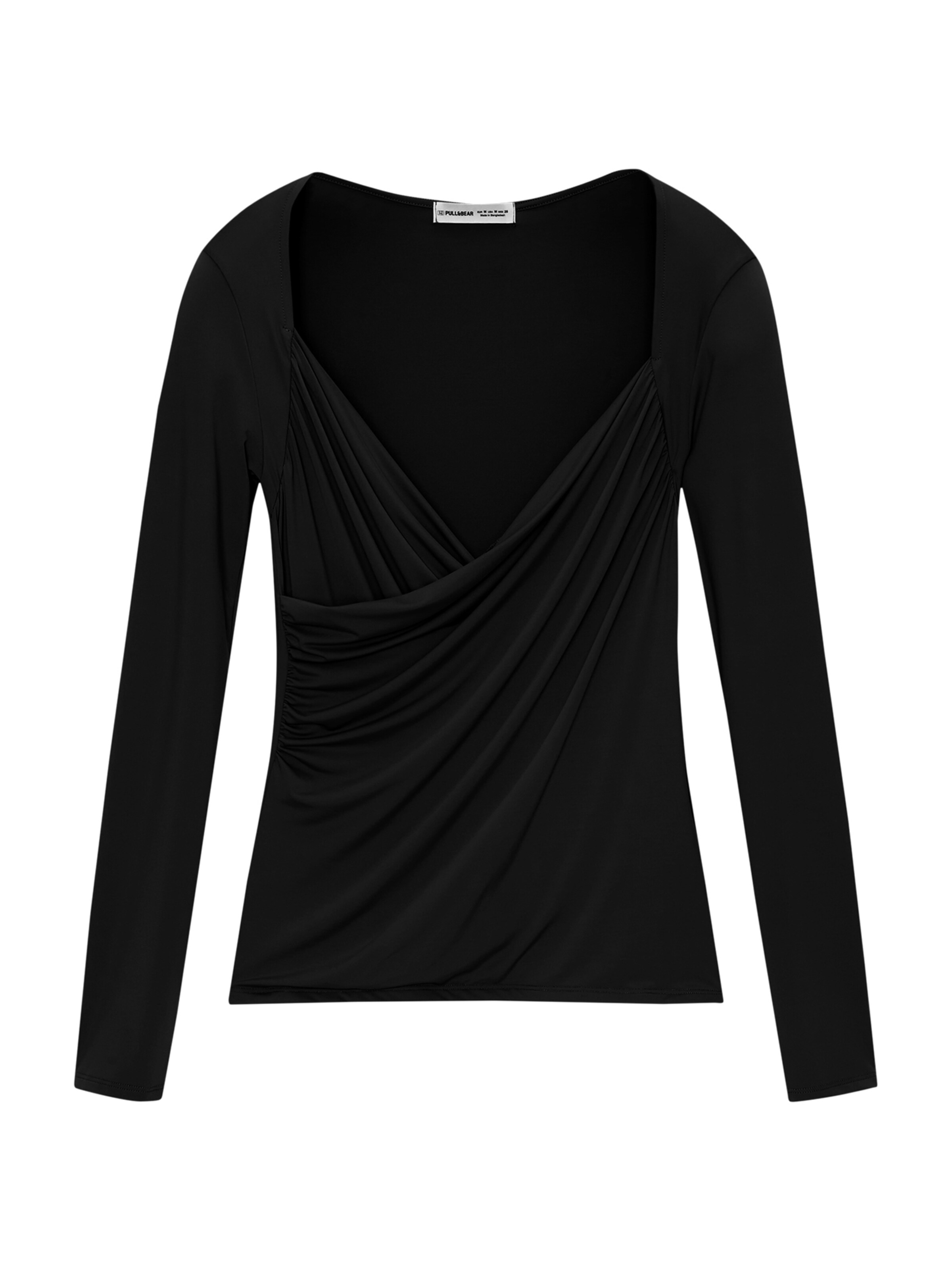 Pull&Bear Tričko - Čierna: predná strana