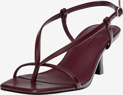 Flip-flops Pull&Bear pe roșu burgundy, Vizualizare produs