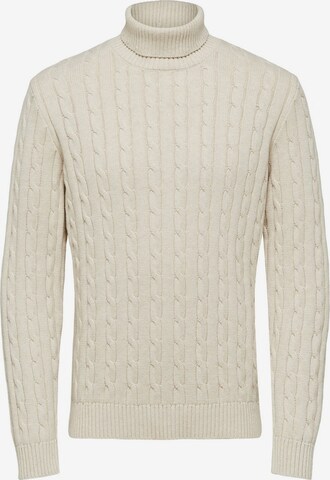SELECTED HOMME Sweater in White: front