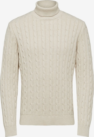 SELECTED HOMME Sweater in White: front