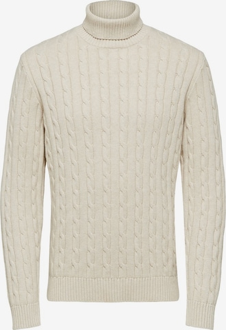 Pull-over SELECTED HOMME en blanc : devant