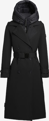 juoda khujo Demisezoninis paltas ' ELENA ': priekis