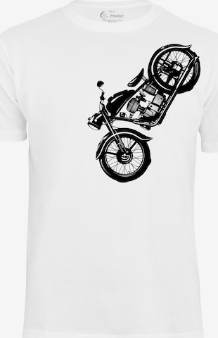 Cotton Prime T-Shirt 'Vintage Motorcycle' in Weiß: Vorderseite