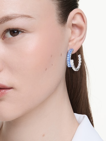 Swarovski Серьги в Синий: спереди