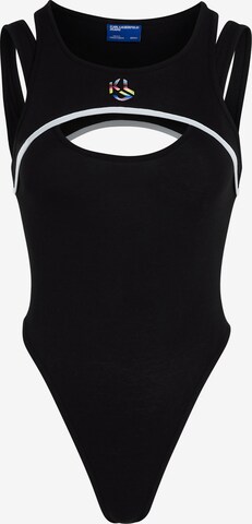 KARL LAGERFELD JEANS Bodysuit in Black: front