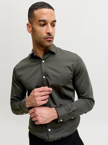 Jack & Jones Premium Πολύ εφαρμοστό Πουκάμισο 'JJPRPARMA' σε πράσινο