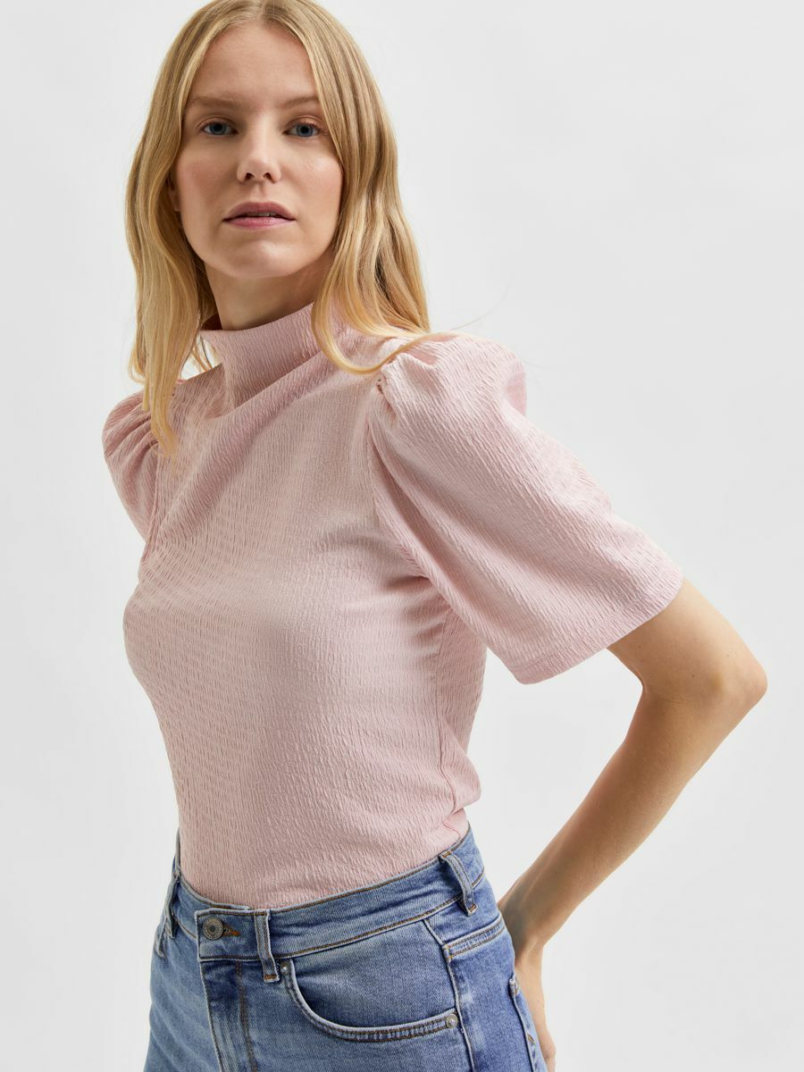 SELECTED FEMME Bluse Minna in Pastellpink 