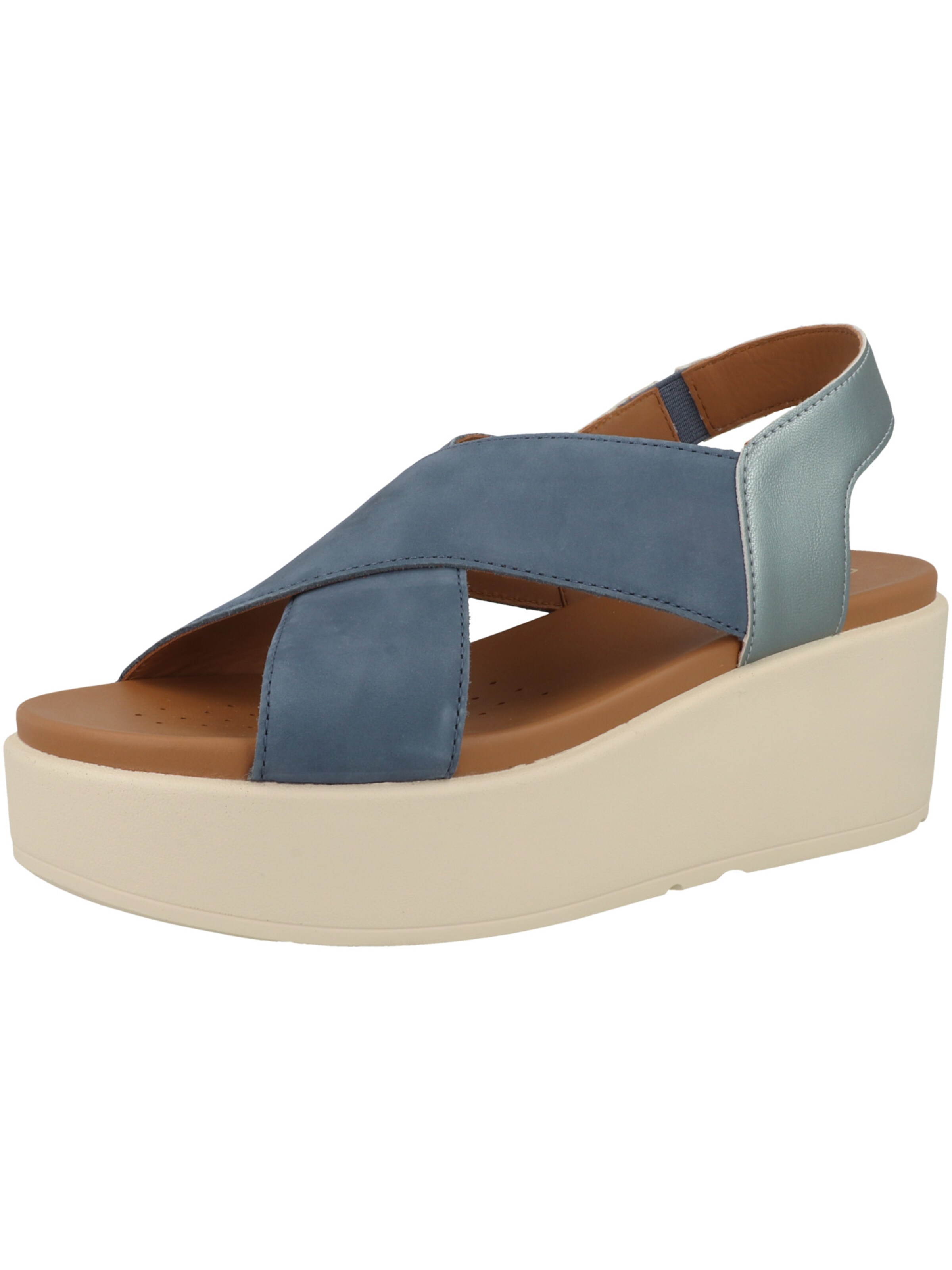 GEOX Keilsandale in Blau: Vorderseite