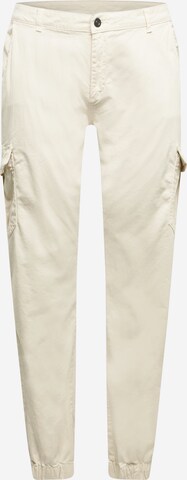 Pantalon cargo Urban Classics en blanc : devant